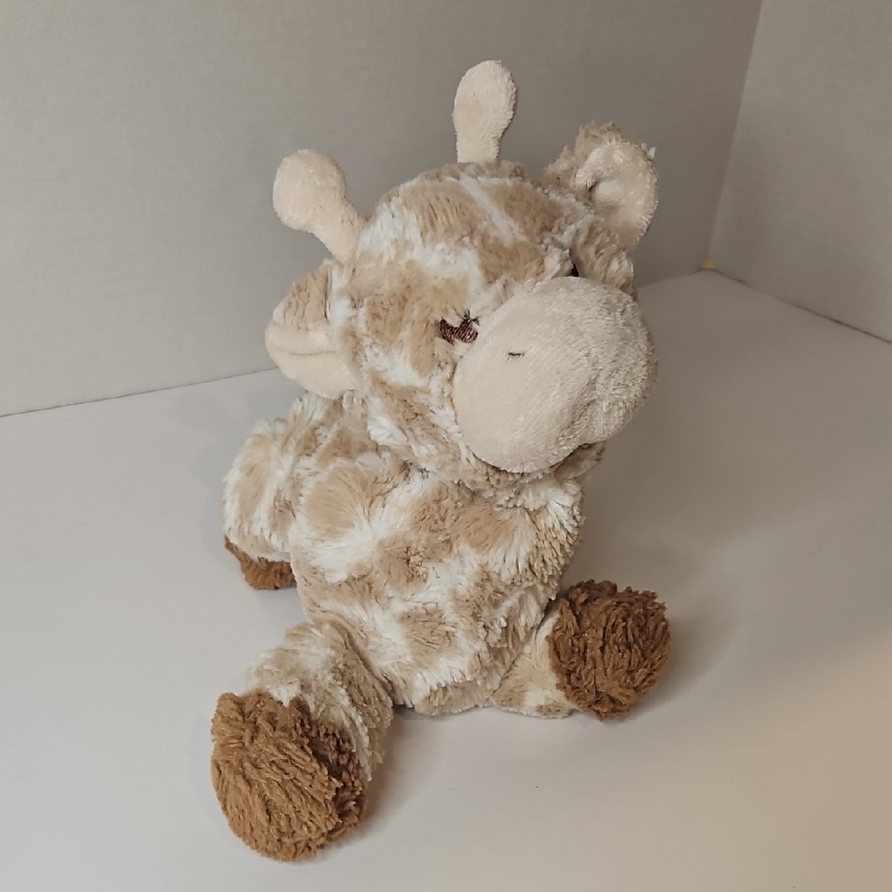 Aurora Snuggly Loopy Giraffe Baby Stuffed Animal Brown 8"